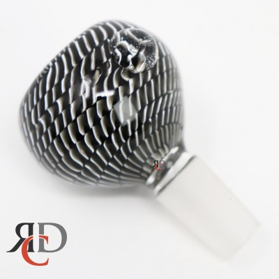 GLASS BOWL ZEBRA ART BMD166-14MM